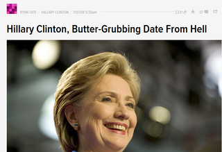 Illustration for article titled So Hillary Clinton Isn't a 'Butter-Grubbing Date From Hell'?